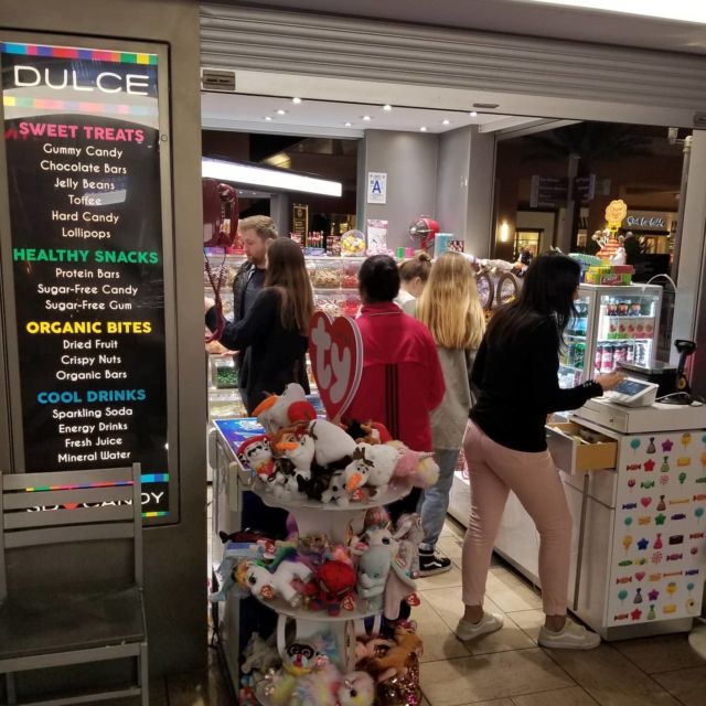 Dulce Candy Shop, right next to the amc movie theater, get some candy before you see the movie! Designed by Food Facility Design, check us out at www.foodfacilitydesign.com 😄